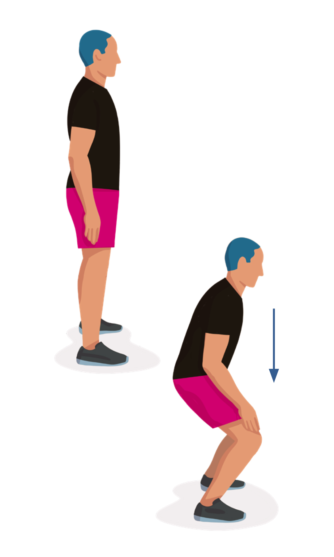 Ejercicio de sentadillas de entrenamiento físico tras el alta hospitalaria por evento cardiovascular