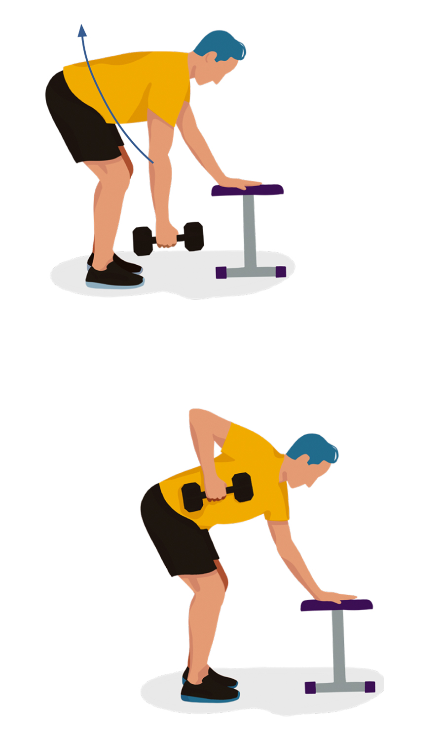Ejercicio de remo de entrenamiento físico aeróbico para problemas cardiovasculares