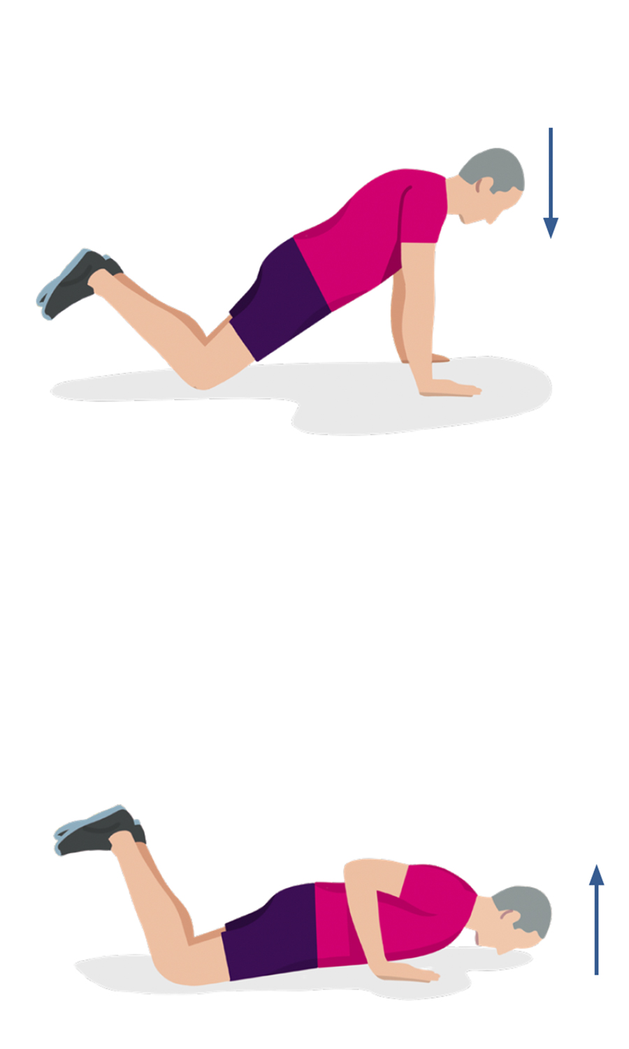 Ejercicio de flexiones o trabajo con mancuernas de entrenamiento físico aeróbico para problemas cardiovasculares